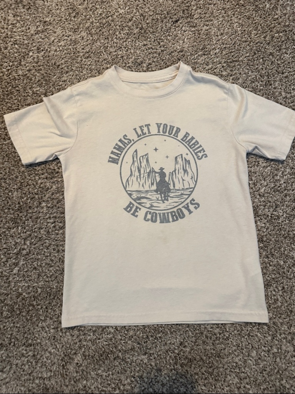 Let Your Babies Be Cowboys Graphic Tee - Cream